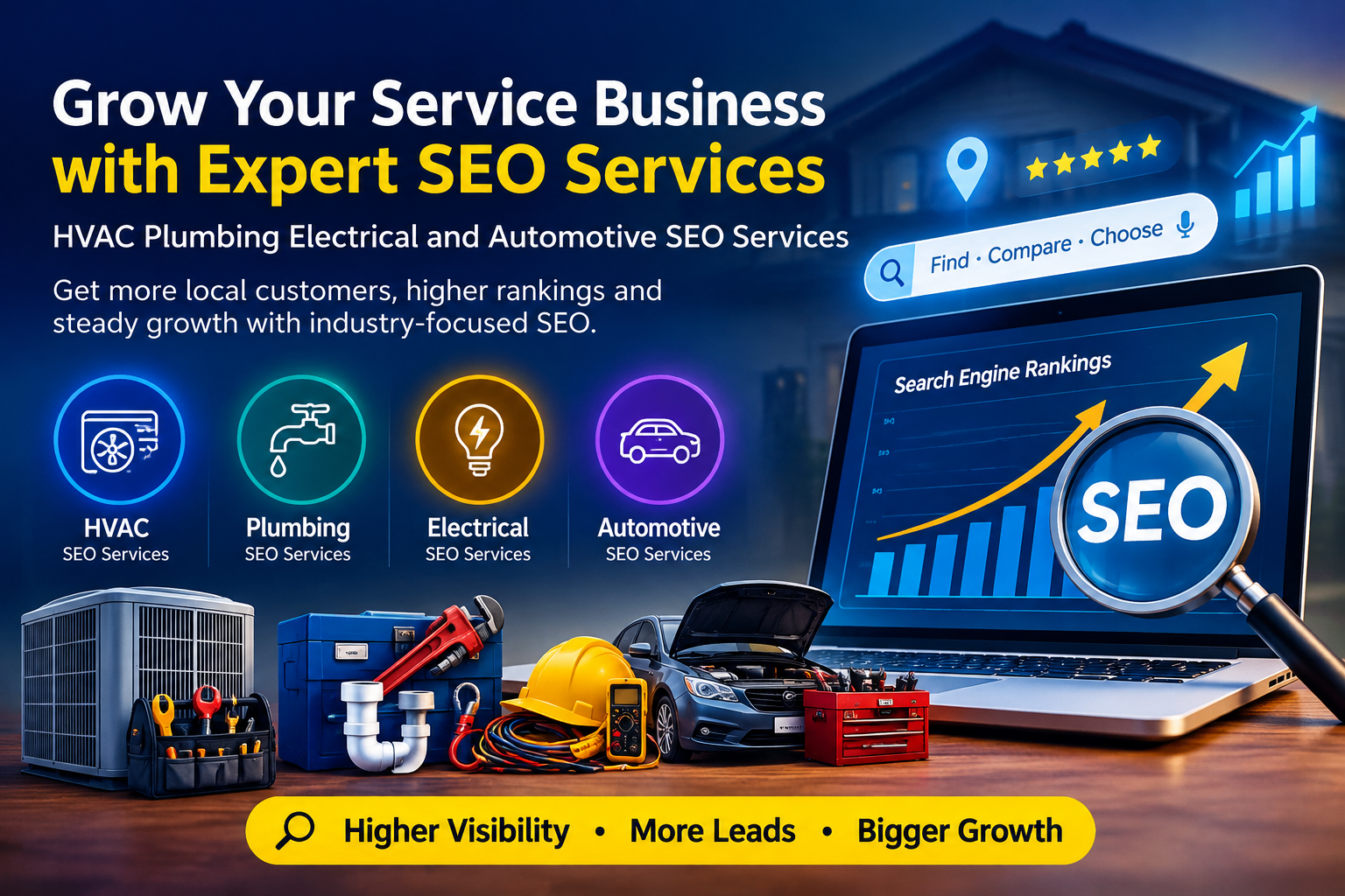 HVAC Plumbing Electrical and Automotive SEO Services